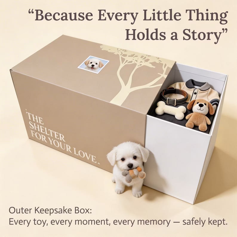 Pet Keepsake Box, Pet Urn for Cat, Cat Urn Ceramic, Dog Ashes Box, White Wood Box with Urn, Pet Memorial Gift, Dog Loss Gift - Image 5