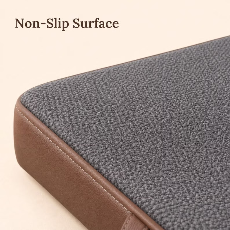 Dog Ramp for Couch and Bed, 2 in 1 Foldable Pet Steps Ottoman, Wooden Dog Stairs for Small Dogs Cats, Brown Pet Ramp - Image 7