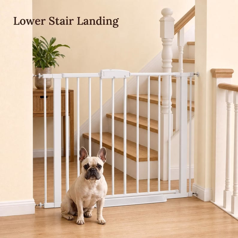 Freestanding Wooden Pet Gate with Door, Adjustable Dog Gate for Doorways & Stairs, No Drill Safety Gate for Small Medium Dog, Indoor Barrier - Image 7