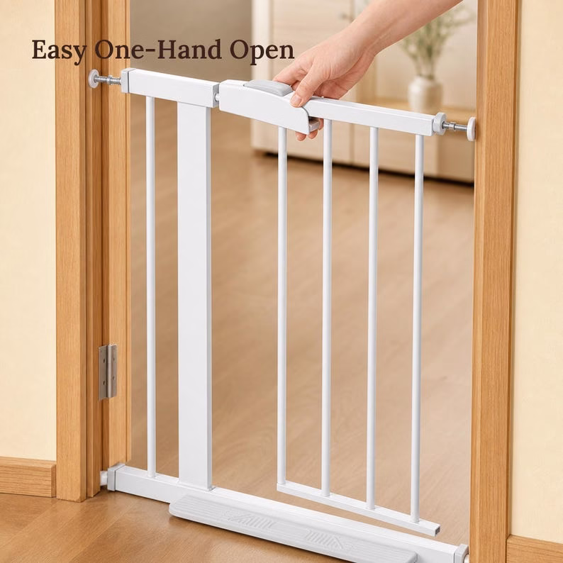 Freestanding Wooden Pet Gate with Door, Adjustable Dog Gate for Doorways & Stairs, No Drill Safety Gate for Small Medium Dog, Indoor Barrier - Image 8