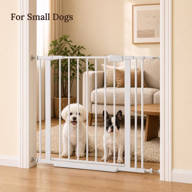 Freestanding Wooden Pet Gate with Door, Adjustable Dog Gate for Doorways & Stairs, No Drill Safety Gate for Small Medium Dog, Indoor Barrier - Image 9
