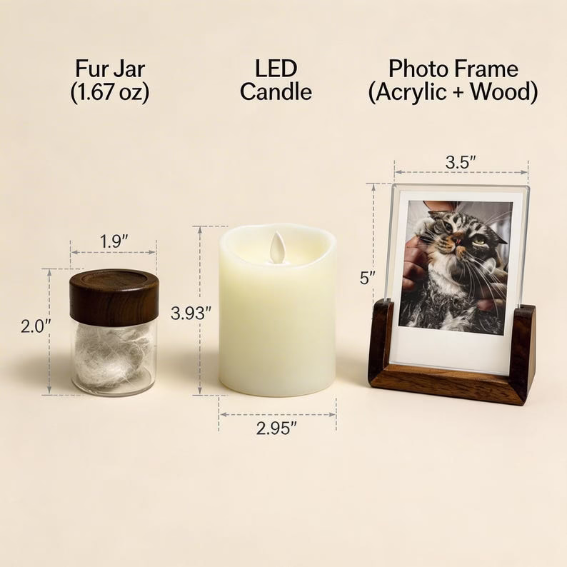 Pet Keepsake Box, Pet Urn for Cat, Cat Urn Ceramic, Dog Ashes Box, White Wood Box with Urn, Pet Memorial Gift, Dog Loss Gift - Image 11