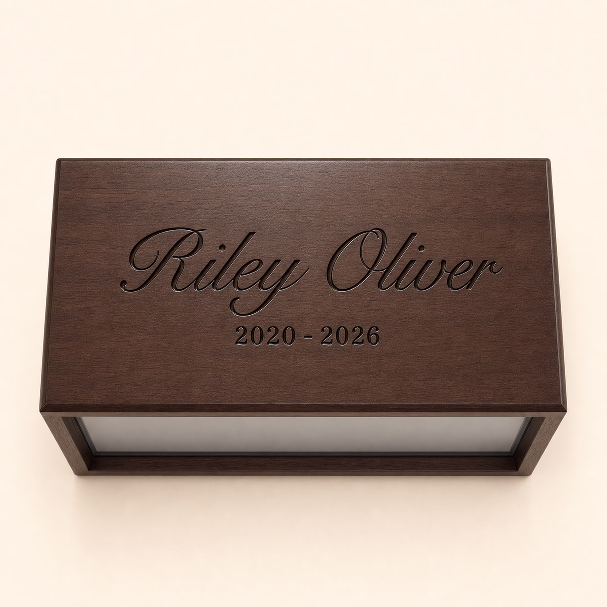 Personalized Pet Memorial Box, Custom Wooden Pet Urn & Keepsake Box with Name and Dates, Pet Loss Sympathy Gift - Image 2
