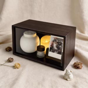 Walnut Wood Pet Memorial Keepsake Box, Pet Urn Box, Personalized Pet Memorial Box, Cat Urn, Dog Urn Set, Pet Loss Gift